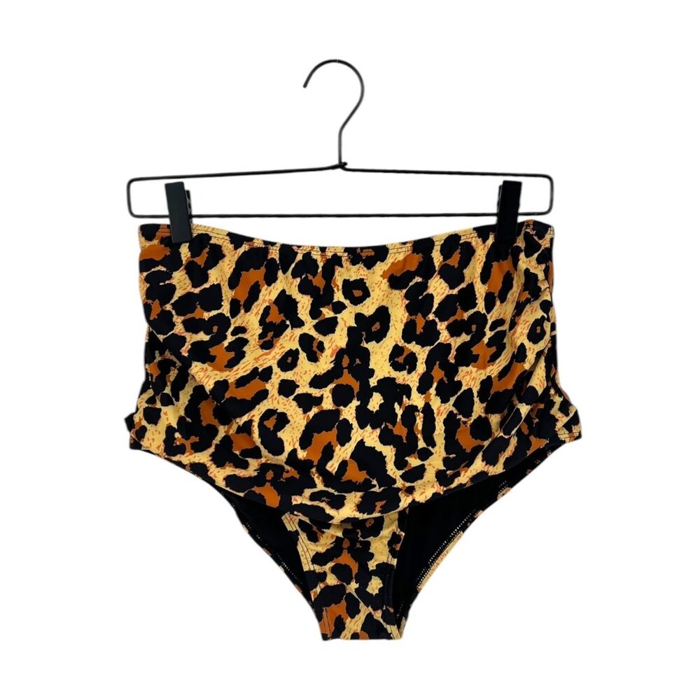 NWOT Women’s High Waist Leopard Print Swimwear Bottom | Medium